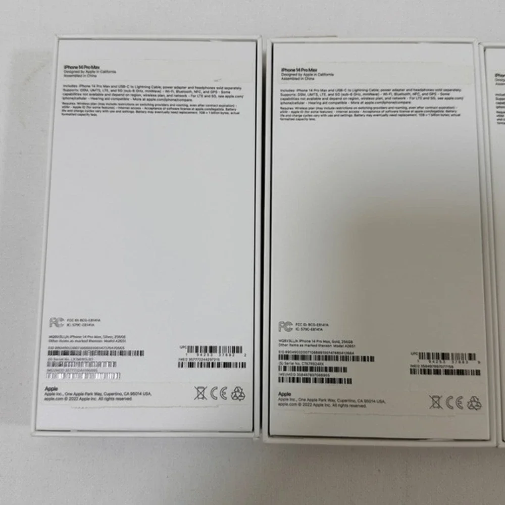 Apple iPhone 14 Pro Max‎ & 14 Plus EMPTY BOXES Lot 3 Silver Gold Midnight 256GB